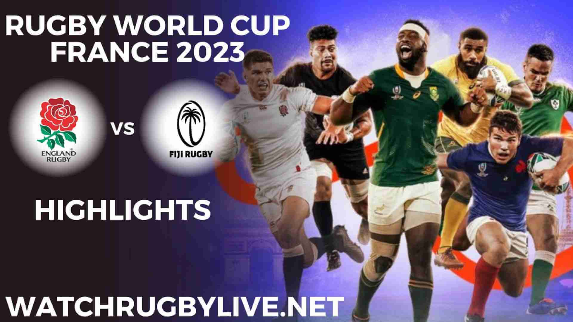 England Vs Fiji Highlights Rugby World Cup 2023 QF