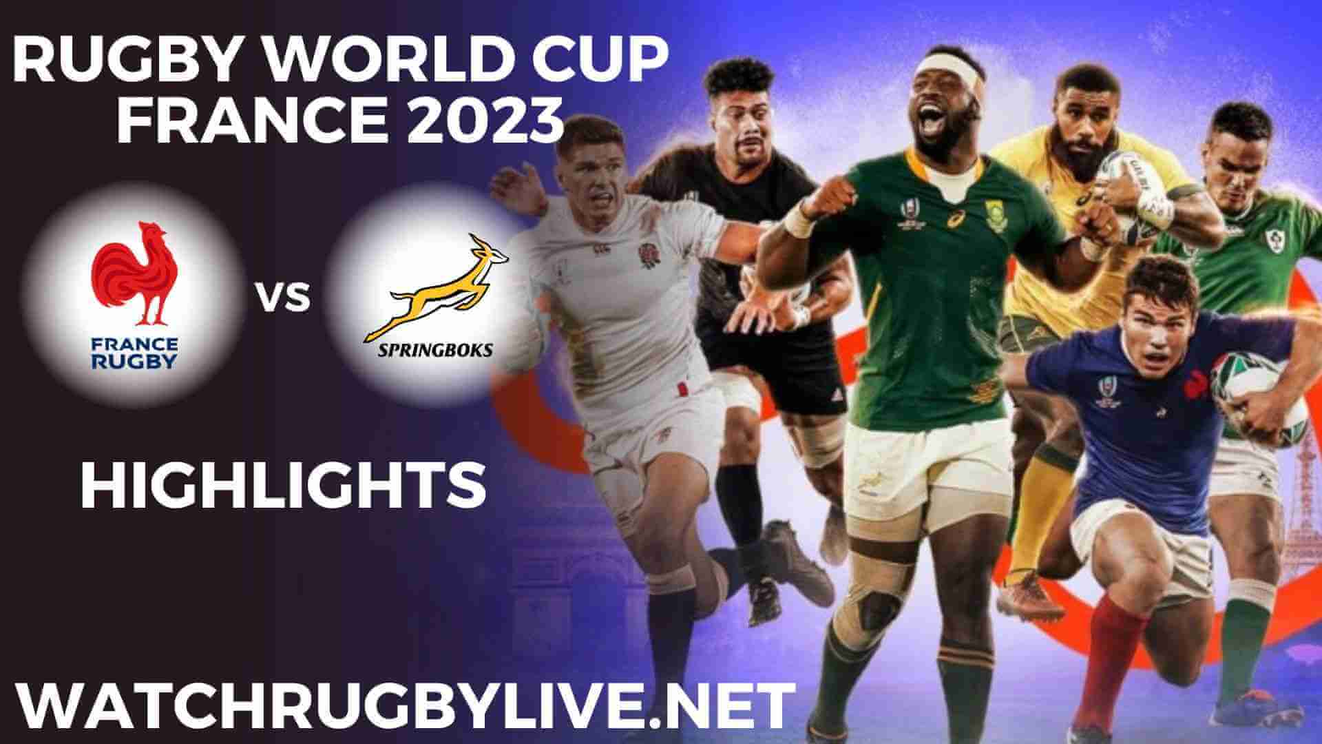 France Vs South Africa Highlights Rugby World Cup 2023 QF